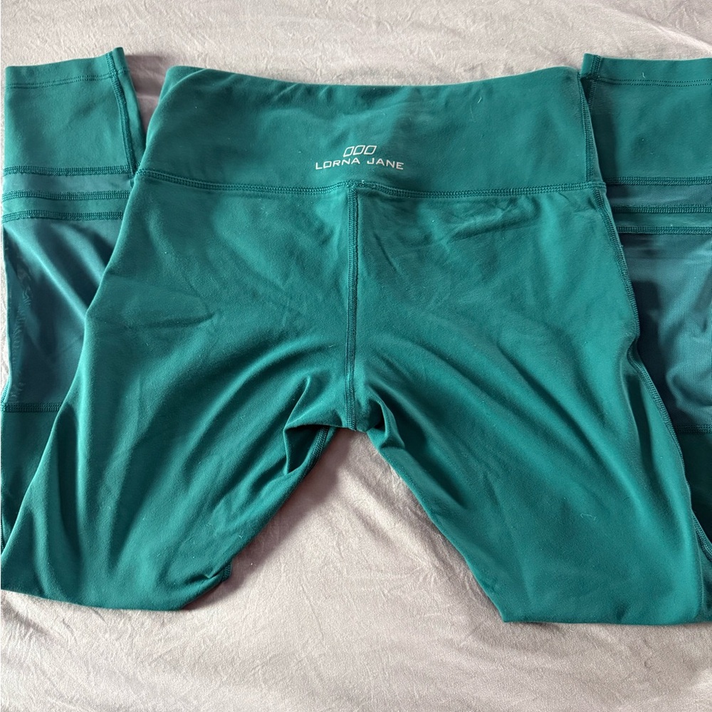 Lorna Jane Green Leggings High Waist Performance